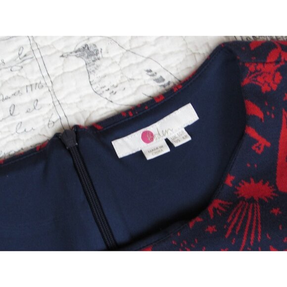 NEW Boden Winifred cotton bld knit Dress Mystical whimsy folk art print  US 6 R - Picture 13 of 16